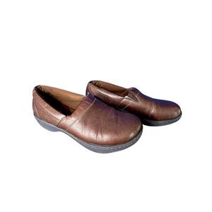 Eastland Womens Brown Leather Constance Slip On Loafers Sz 11W Classic Comfort